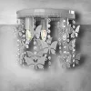 Szürke gyermek mennyezeti lámpa ANGELICA Butterfly Chandelier 3x E27 Fém és kristály Milagro