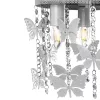 Szürke gyermek mennyezeti lámpa ANGELICA Butterfly Chandelier 3x E27 Fém és kristály Milagro