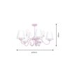 SARA Pink csillár mennyezeti lámpa 5xE14 Milagro