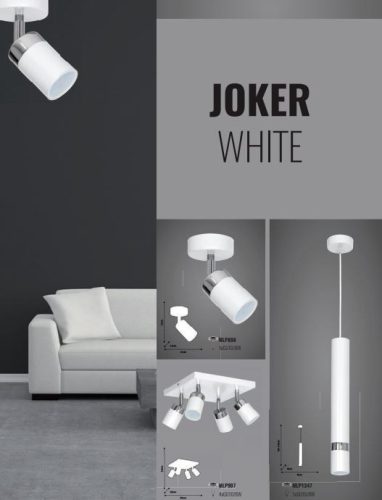 JOKER WHITE fali lámpa 1xGU10 fali lámpa mennyezeti spotlámpa MILAGRO Metal