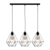 Függesztett lámpa KOSÁR 3xE27 Geometrikus Forma Loft Fekete Kosár Diamond MLP7215 Fém