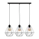 Függesztett lámpa KOSÁR 3xE27 Geometrikus Forma Loft Fekete Kosár Diamond MLP7215 Fém