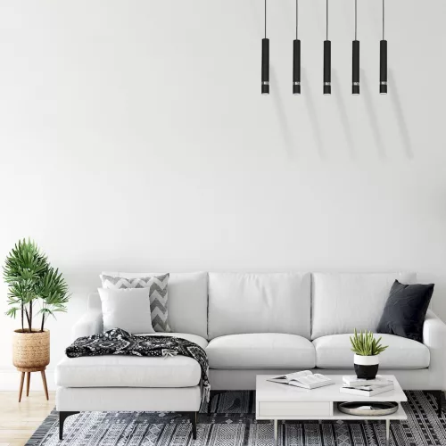 JOKER fekete mennyezeti lámpa 5x GU10 MILAGRO Fém modern stílusban