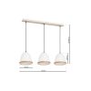 STUDIO függesztett lámpa 3xE27 klasszikus lámpaernyők fa kivitelben fehér MLP8850 Milagro fém + fa