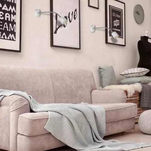 LED fali lámpa MAXI mennyezeti lámpa fehér Flexibilis Fém 1xGU10 modern stílusú 40cm MILAGRO