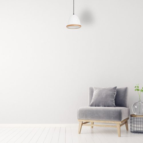 STUDIO függesztett lámpa 1xE27 Klasszikus lámpaernyő fa kivitel fehér MLP8849 Milagro fém + fa