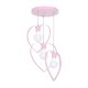 AMORE 3xE27 Szívre függő lámpa, csajos, finom rózsaszín, MLP9954 Milagro Metal