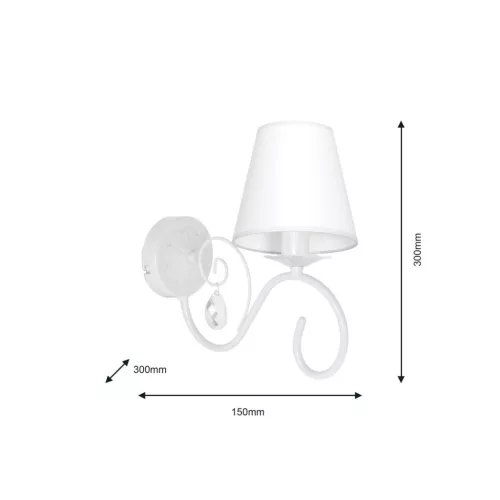 SARA fali lámpa fehér 1xE14 Milagro