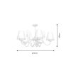 SARA csillár mennyezeti lámpa fehér 5xE14 Milagro
