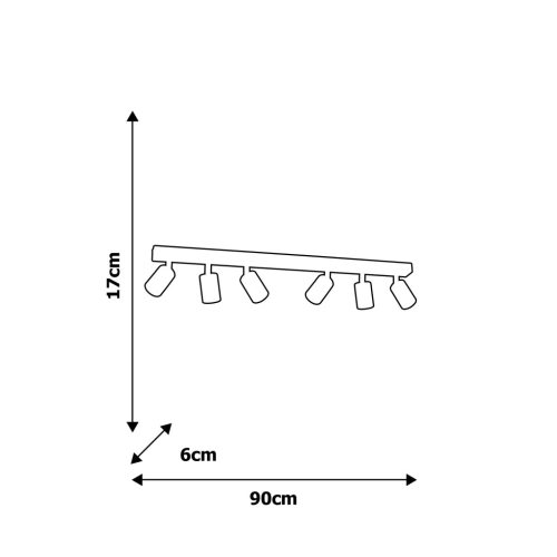 JOKER mennyezeti lámpa fehér 6xGU10 MILAGRO Fém, modern stílusban