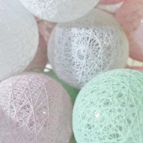 COTTON BALLS LED golyók Fénysorok 230V Pasztell lámpák 30x LED MILAGRO EKD8978