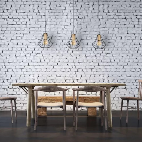 Mennyezeti függőlámpa WILL 3x E27 LOFT Fekete Fém + fa Milagro