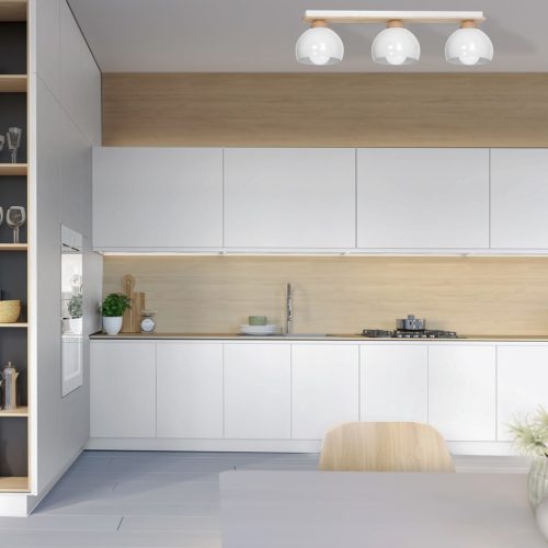 Skandináv stílusú mennyezeti lámpa, fehér MiLAGRO DAMA 3x E27 Fa + fém