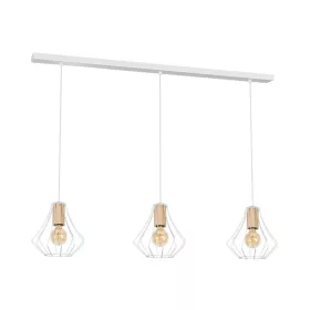   WILL 3x E27 LOFT mennyezeti függesztett lámpa Fehér Fém + fa Milagro