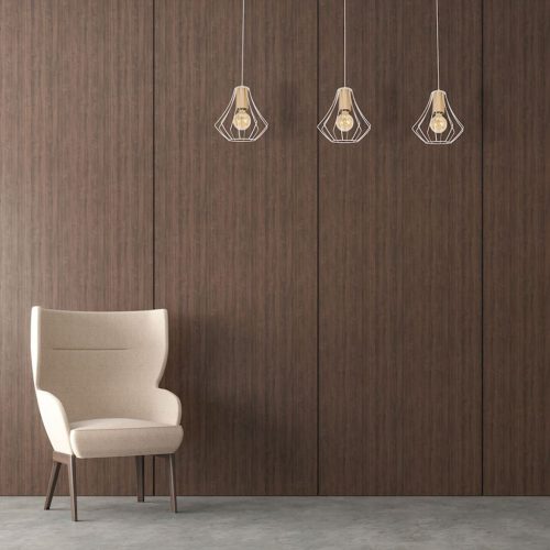 WILL 3x E27 LOFT mennyezeti függesztett lámpa Fehér Fém + fa Milagro