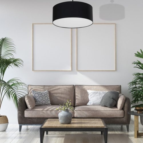 BARI mennyezeti lámpa fekete 3xE27 Milagro