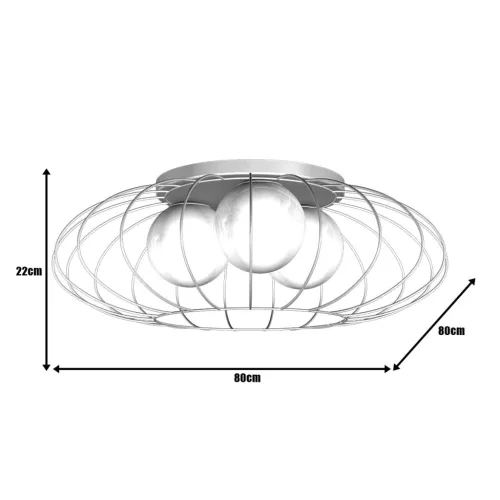 KRONOS 3xE14 IP20 White Metal Milagro csillár mennyezeti lámpa