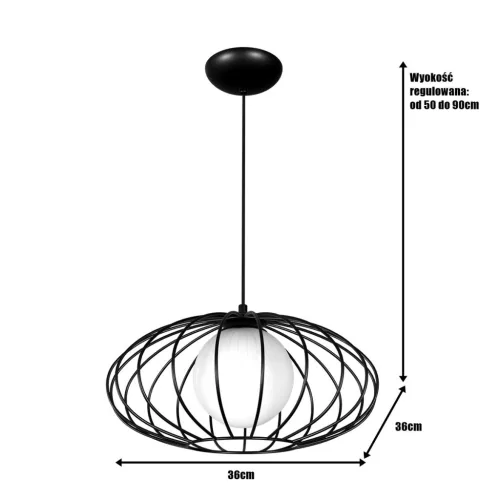 KRONOS 1xE14 IP20 Black Metal Milagro függő mennyezeti lámpa