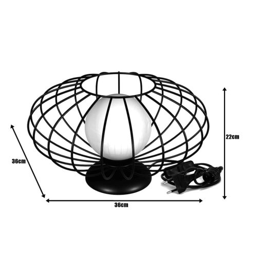 KRONOS asztali lámpa 1xE14 IP20 Black Metal Milagro