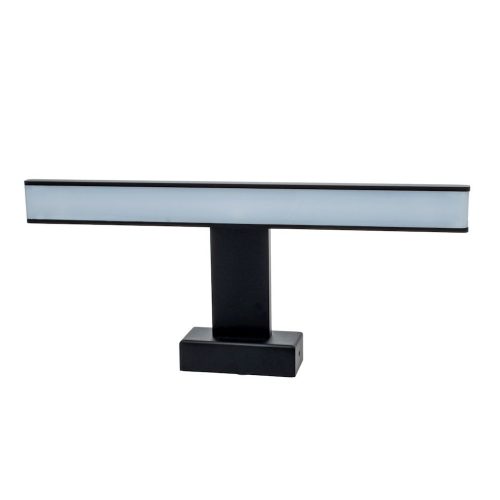 SHINE téglalap alakú fekete 7W LED fali lámpa.Fém és IP44 Milagro anyagból