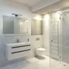 SHINE négyszögletes fekete 7W LED fali lámpa Fém és Milagro anyagból IP44