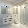 SHINE téglalap alakú fekete fali lámpa 7W LED IP44 Fém és Milagro anyagból
