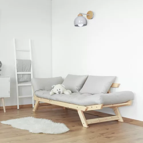 Skandináv stílusú fali lámpa MiLAGRO DAMA 1x E27 szürke Fa + fém