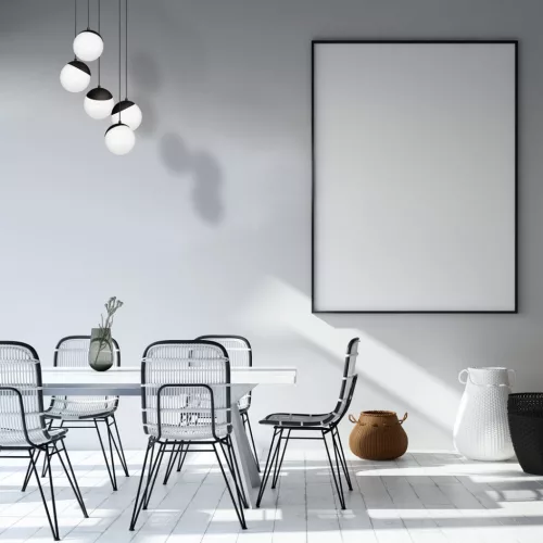 SFERA függesztett lámpa 5xE14 fehér golyók fekete Részletek MLP8869 Milagro fém + üveg