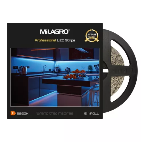 LED szalag Premium 60/m 6000K IP65 5m Milagro