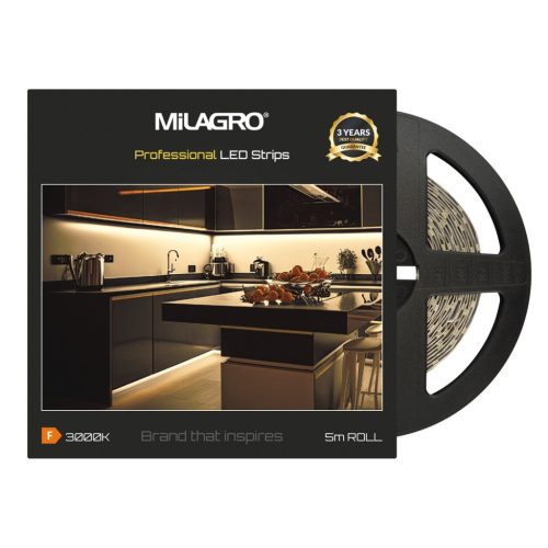 LED szalag Premium Strip 120/m 3000K IP20 5m Milagro
