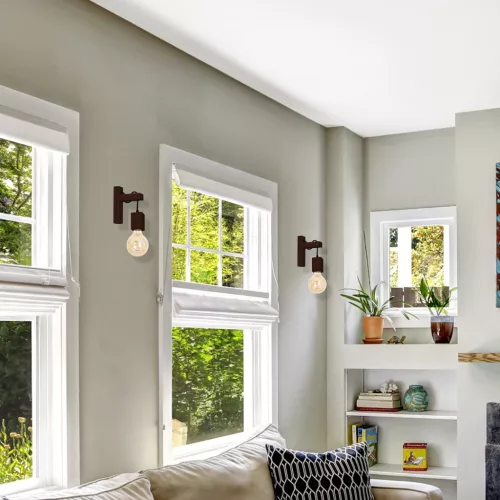 Fali lámpa JACK 1xE27 Dió klasszikus villanykörte fa lámpatest MLP4359 Milagro fém + fa