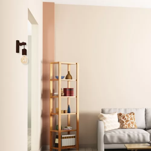 Fali lámpa JACK 1xE27 Dió klasszikus villanykörte fa lámpatest MLP4359 Milagro fém + fa