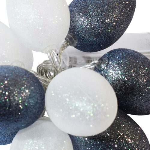 Fényfüzér Elemes LED lámpák Csillogó húsvéti tojások Fehér szürke 10x LED MILAGRO EKD3938