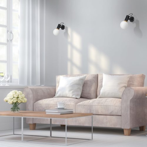 Mozgatható fali lámpa fekete MiLAGRO AURIS 1x E14