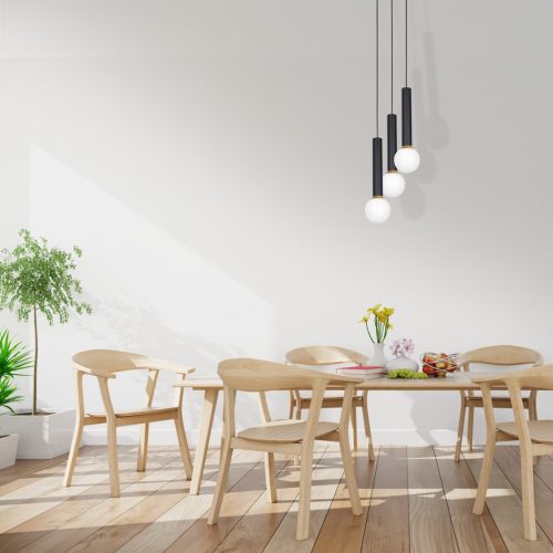 ZWIS függőlámpa fekete, fehér és arany MiLAGRO AURIS 3x E14