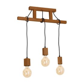   JACK 3xE27 függesztett lámpa tölgy minimalista megjelenésű fa lámpatest MLP4357 Milagro Wood