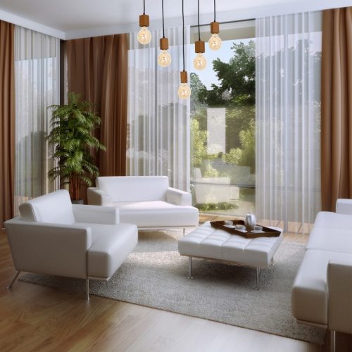 JACK 5xE27 függesztett lámpa tölgy minimalista megjelenésű fa lámpatest MLP4358 Milagro Wood