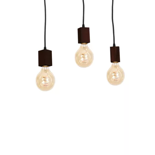 JACK 3xE27 függőlámpa dió minimalista megjelenésű fa lámpatest MLP4360 Milagro Wood