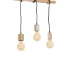 JACK 3xE27 függesztett lámpa Natural Wood Minimalista megjelenés MLP582 Milagro Wood