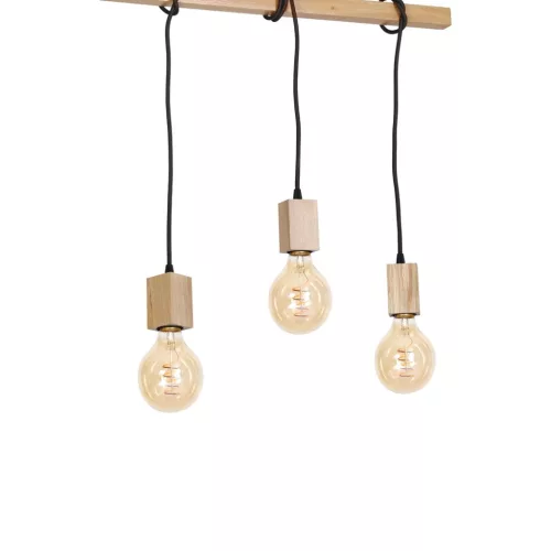 JACK 3xE27 függesztett lámpa Natural Wood Minimalista megjelenés MLP582 Milagro Wood
