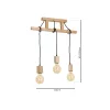 JACK 3xE27 függesztett lámpa Natural Wood Minimalista megjelenés MLP582 Milagro Wood
