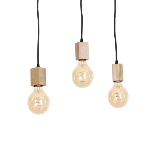 JACK 3xE27 függesztett lámpa Natural Wood Minimalista megjelenés MLP582 Milagro Wood