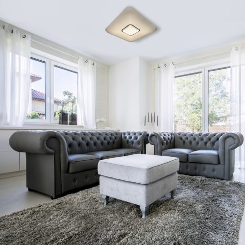 Felületre szerelhető mennyezeti lámpa YAX 24W LED + REMOTE Négyzet Színbeállítás ML4402 Milagro Műanyag + Fém