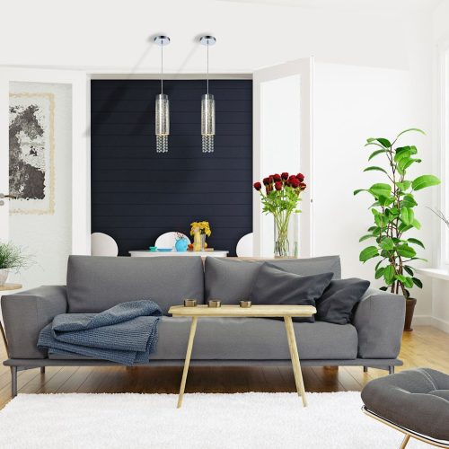 MOONLIGHT mennyezeti függesztett lámpa 1x E14 MILAGRO glamour króm fémüveg