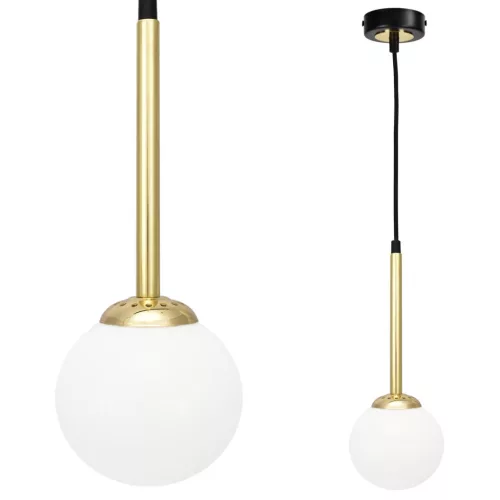 MiLAGRO PARMA fekete sárgaréz függőlámpa 1x E14