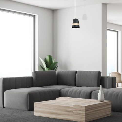 VENEZIA mennyezeti függőlámpa fekete 1xE27 Milagro