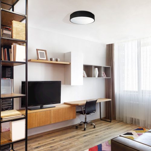 LED mennyezeti lámpa Fekete OHIO 24W 4000K IP20 Fém és akril Milagro