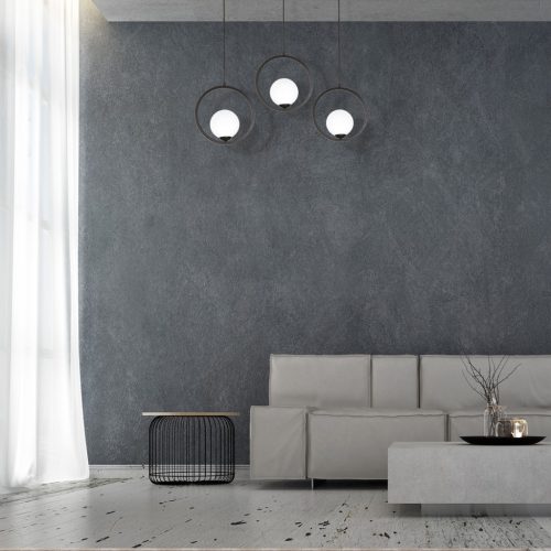 BOSTON függőlámpa 3xE14 fekete geometrikus felni Loft MLP5594 Milagro fém + üveg