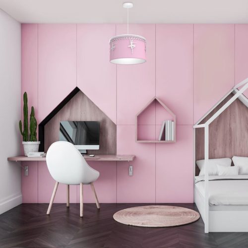 BALLETNICA függőlámpa 1xE27 lány rózsaszín balerina MLP4974 Milagro fém + szövet + kristályok