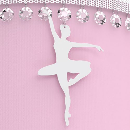 BALLETNICA függőlámpa 1xE27 lány rózsaszín balerina MLP4974 Milagro fém + szövet + kristályok